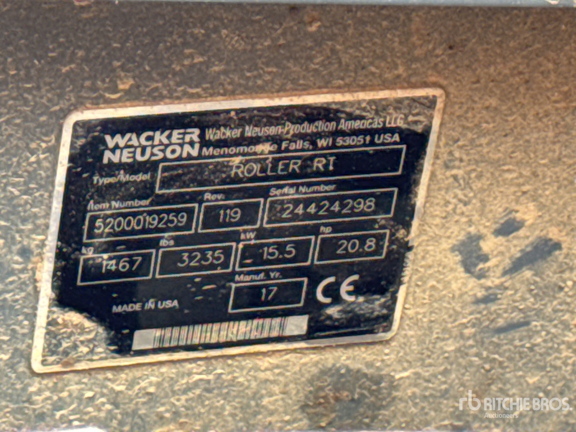 2017 Wacker Neuson ROLLER RT