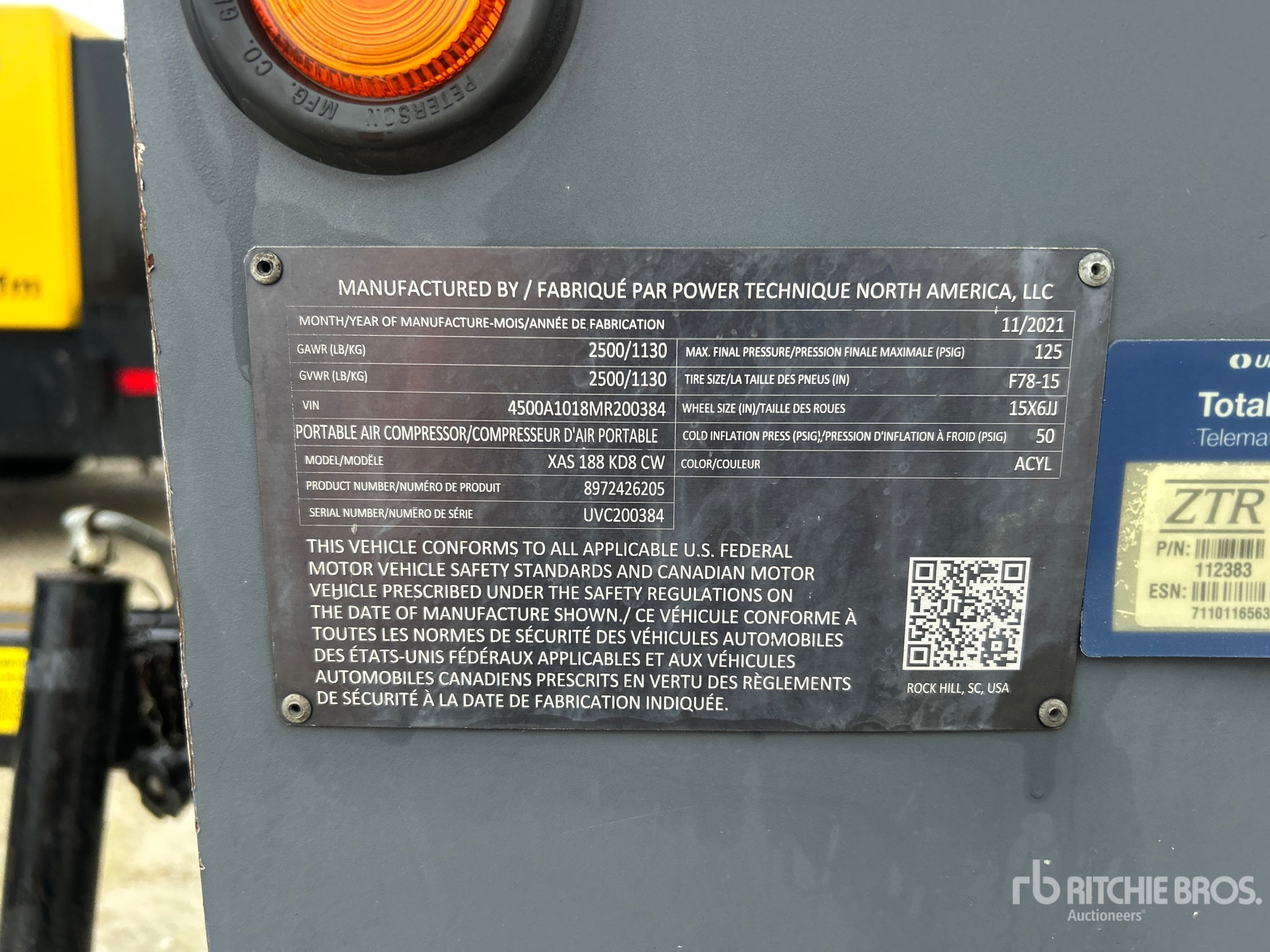 2021 Atlas Copco XAS188 KD T4F
