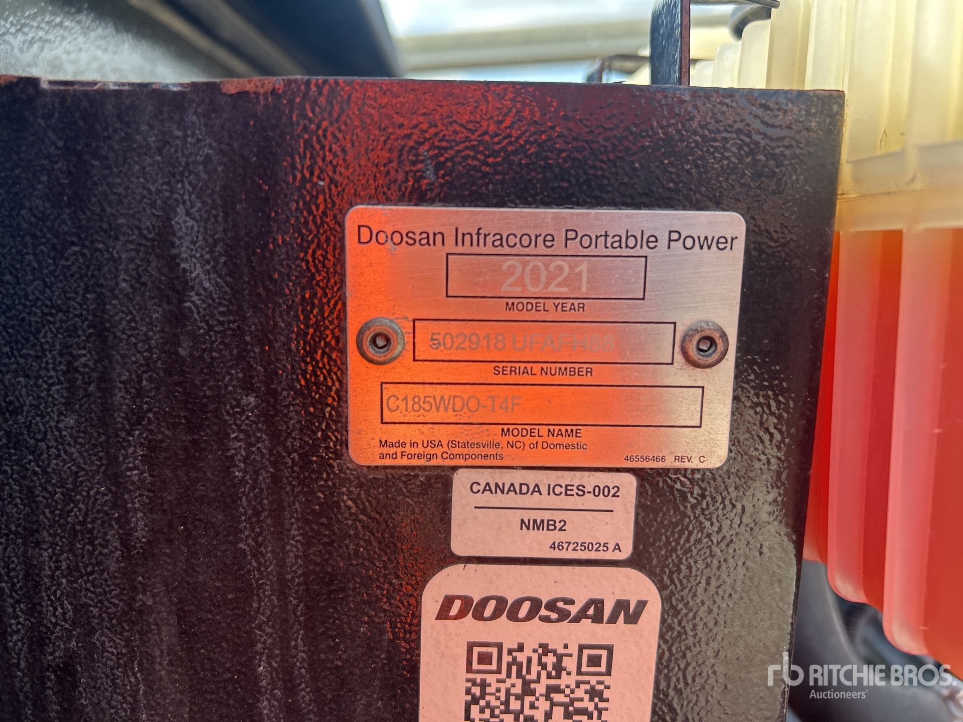 2021 Doosan Portable Power C185WDO-T4F
