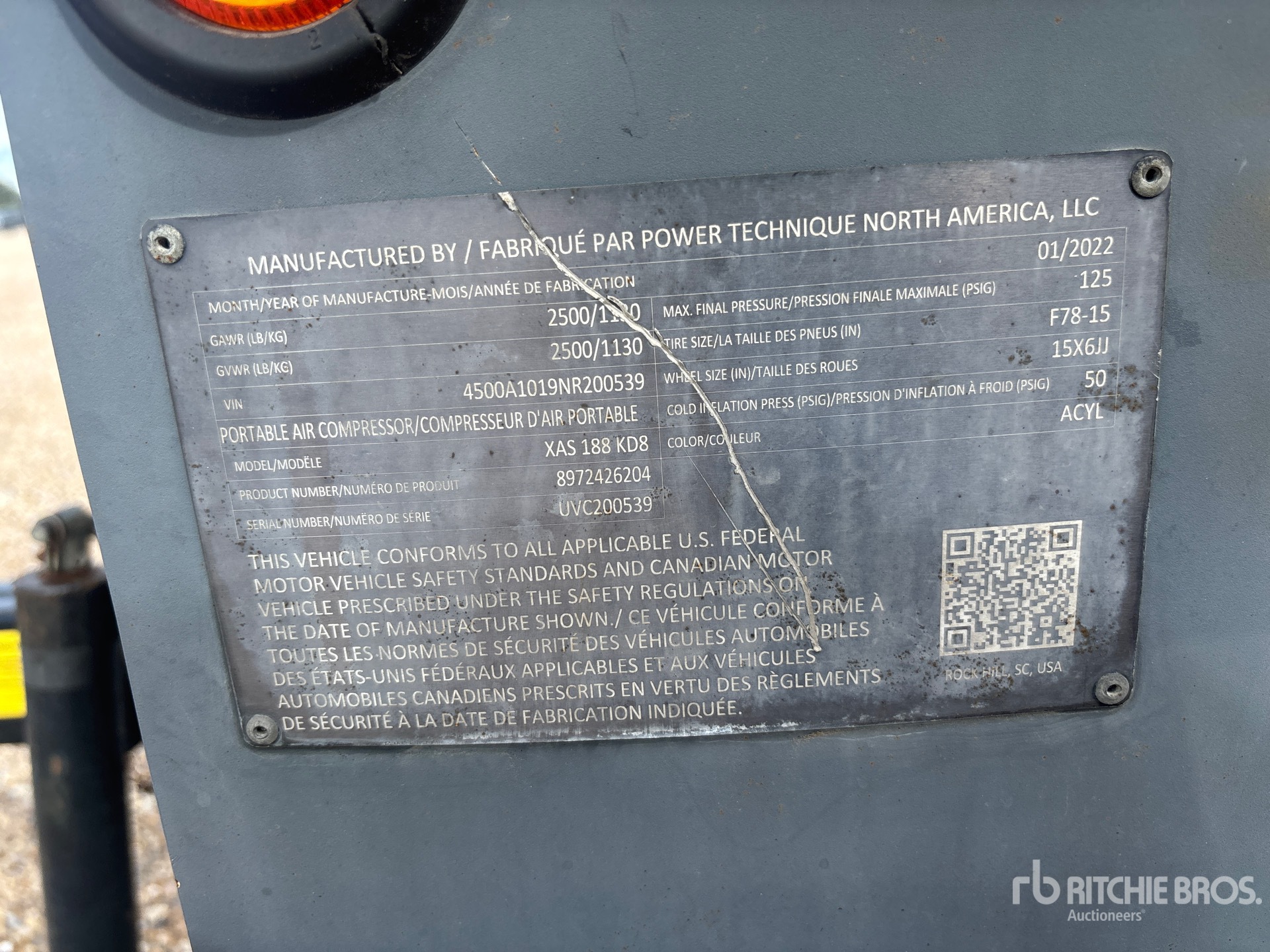 2022 Atlas Copco XAS188 KD T4F