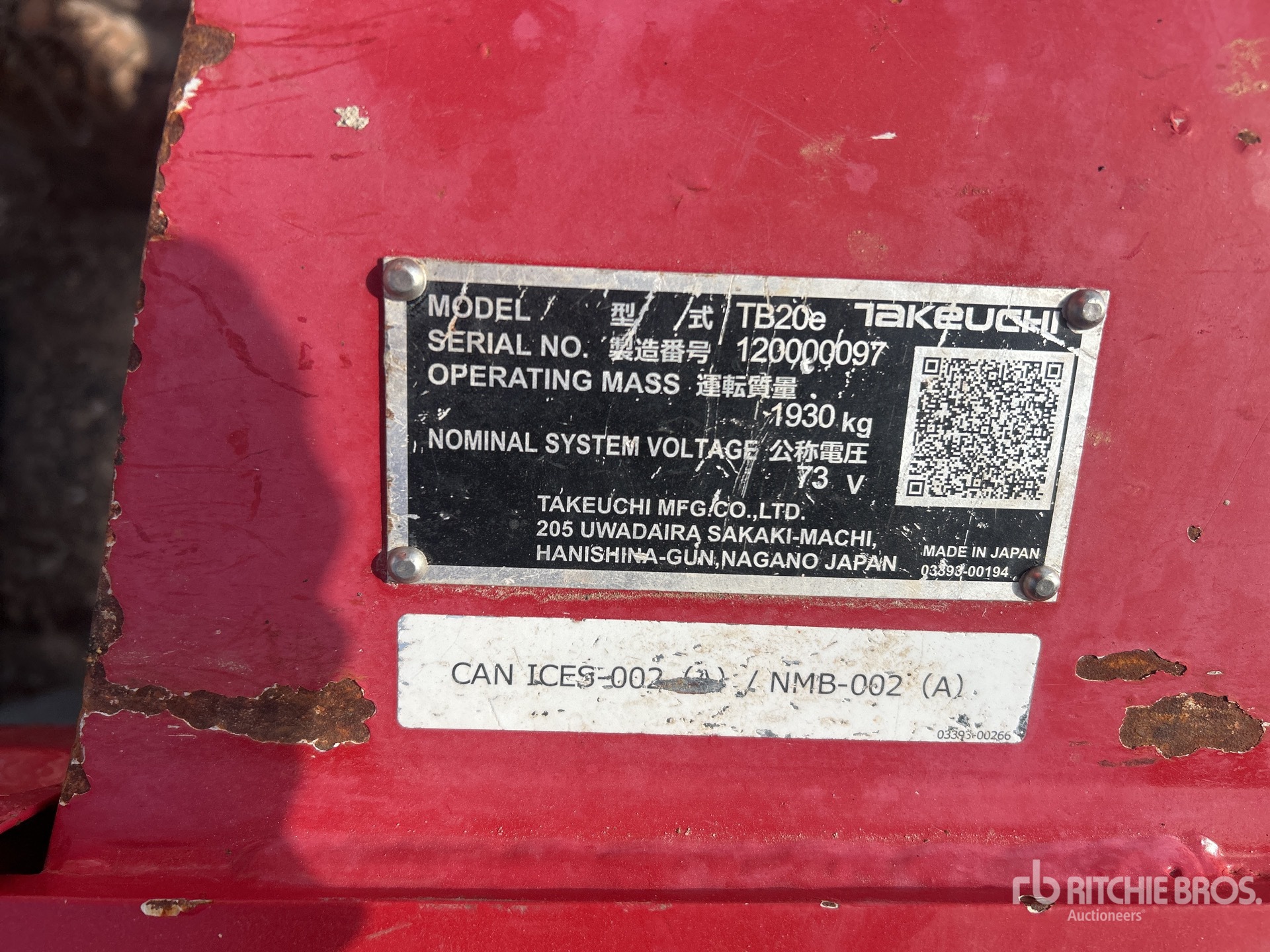 2022 Takeuchi TB20E