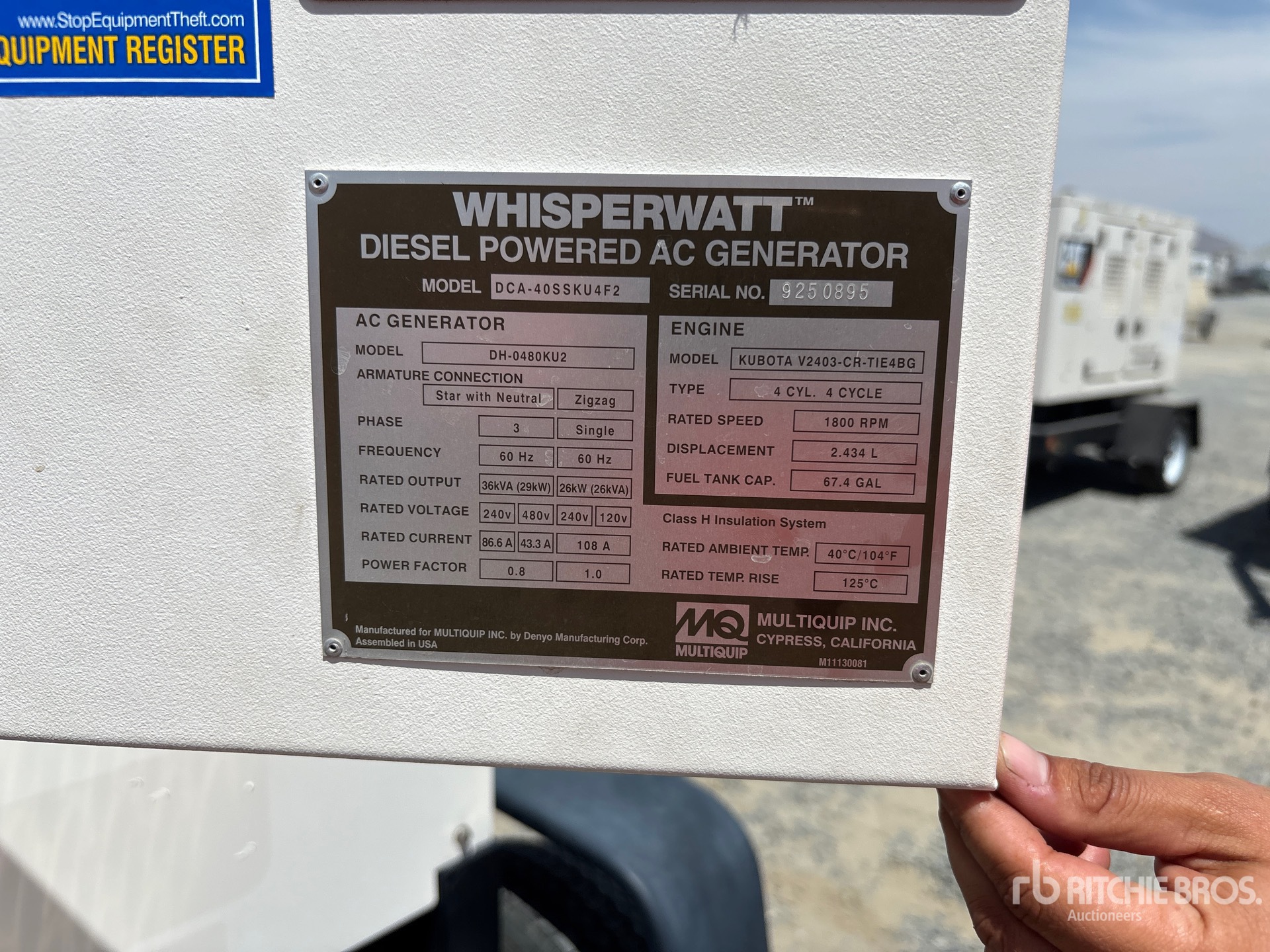 2022 Multiquip DCA40SSKU4F