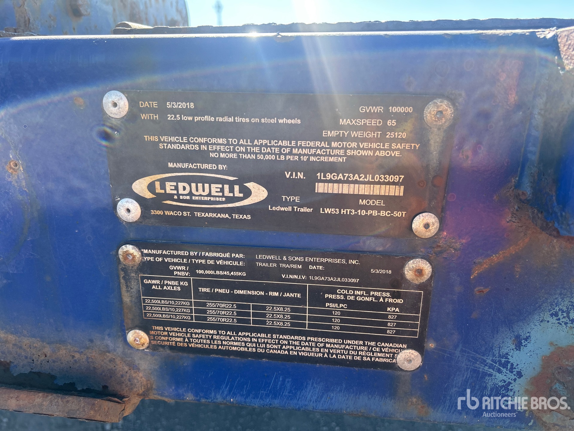 2018 Ledwell LW53HT310PB