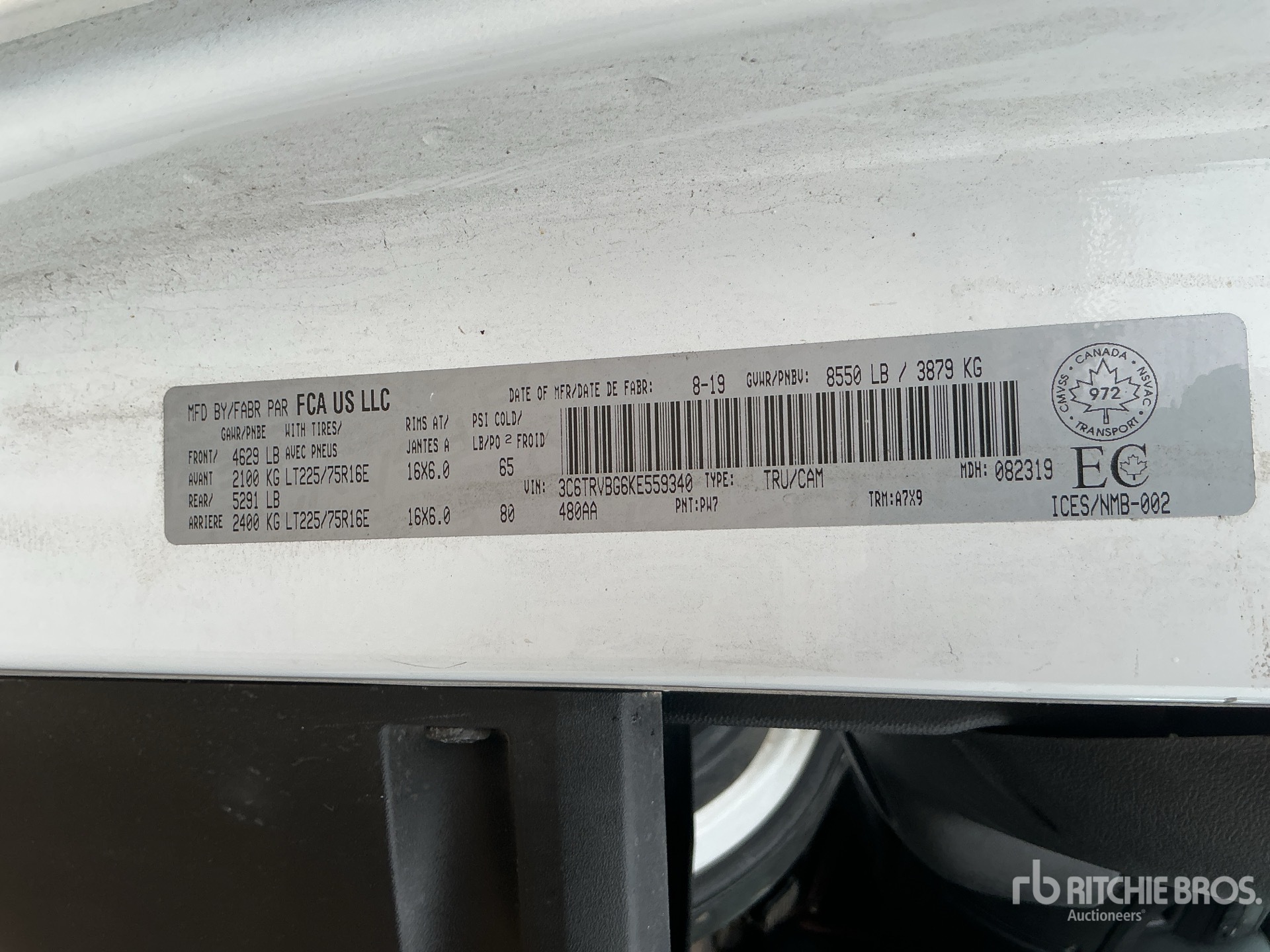 2019 Ram PROMASTER 1500