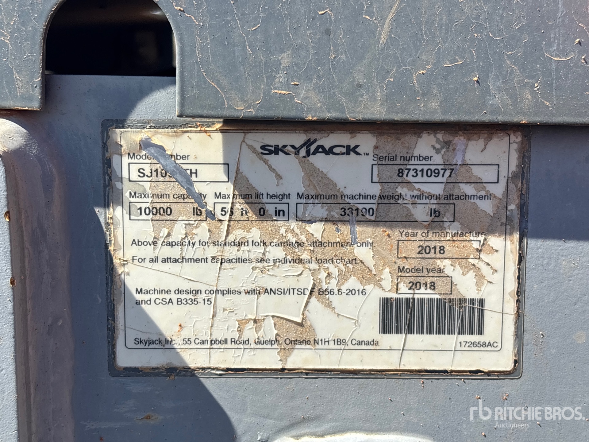 2018 Skyjack SJ1056TH