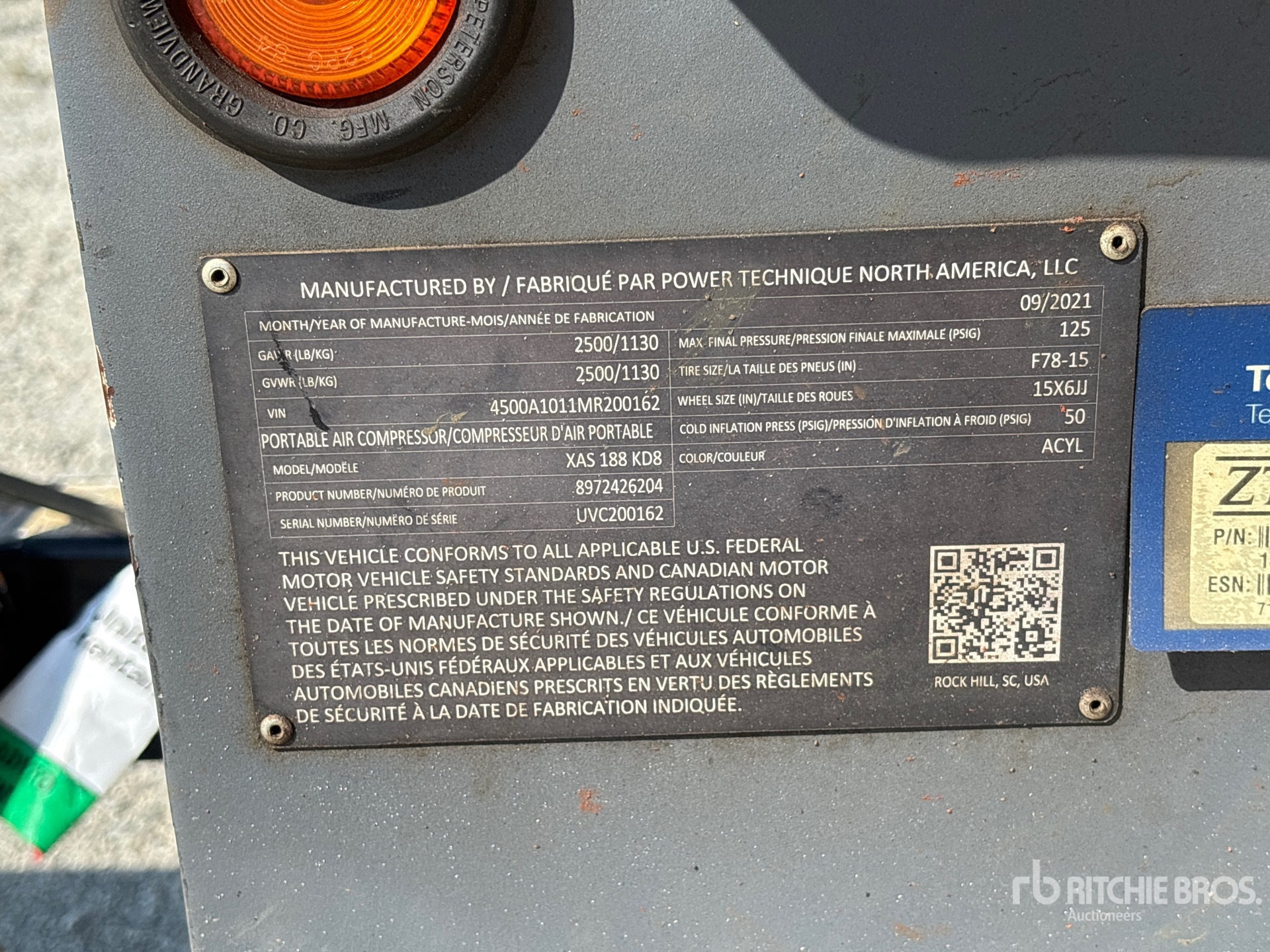 2021 Atlas Copco XAS188 KD T4F