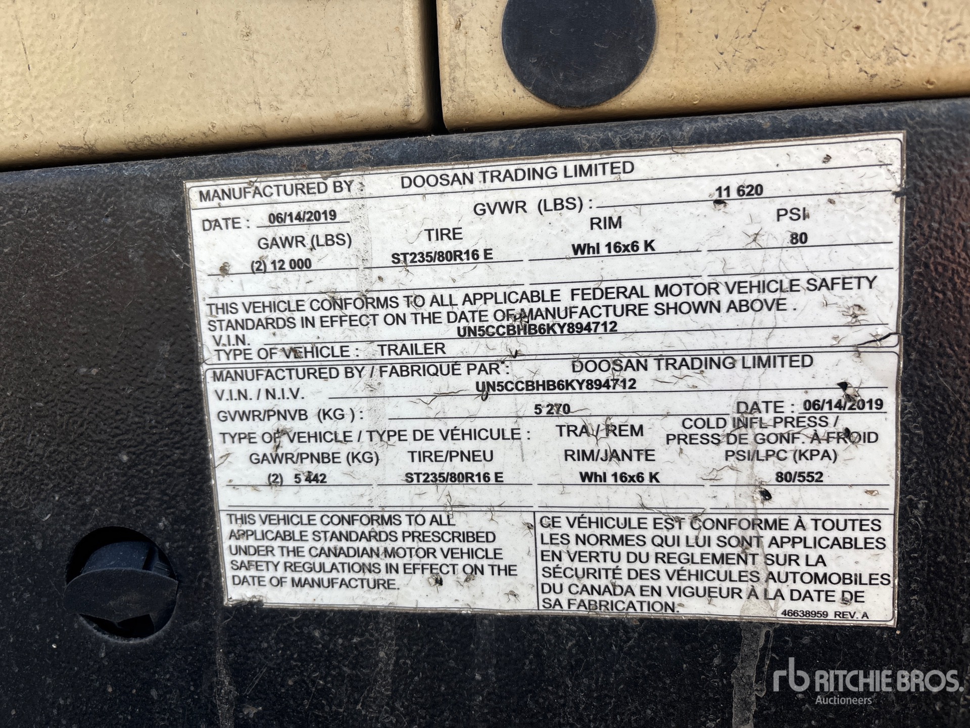 2019 Doosan Portable Power HP915WCU-T4F