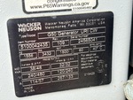 General Appearance with Unit Serial Number