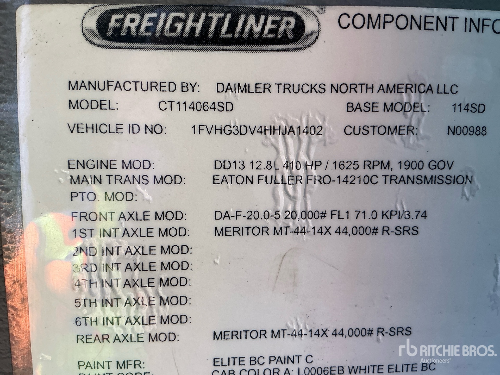 2017 Freightliner 114SD