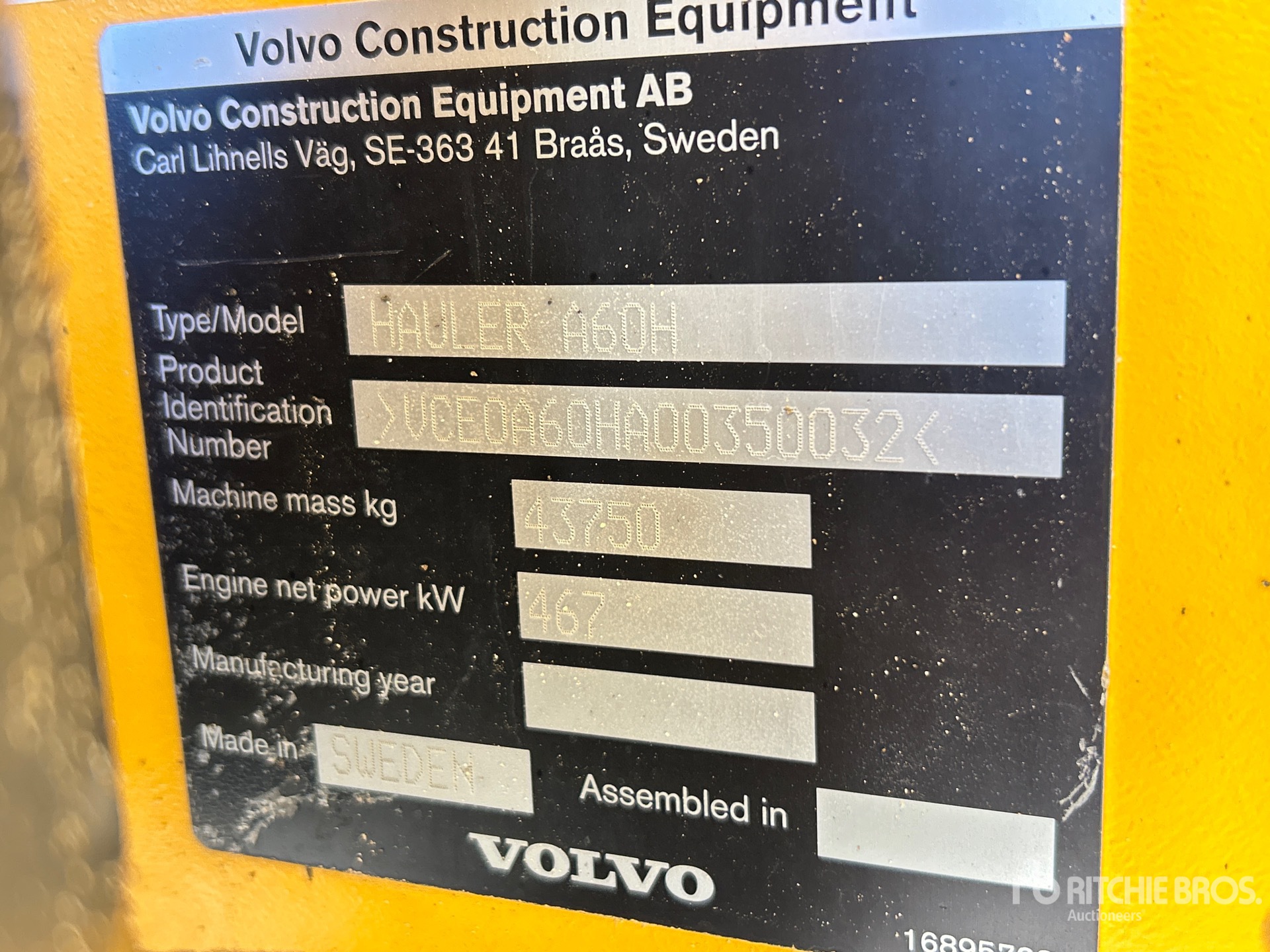 2019 Volvo A60H
