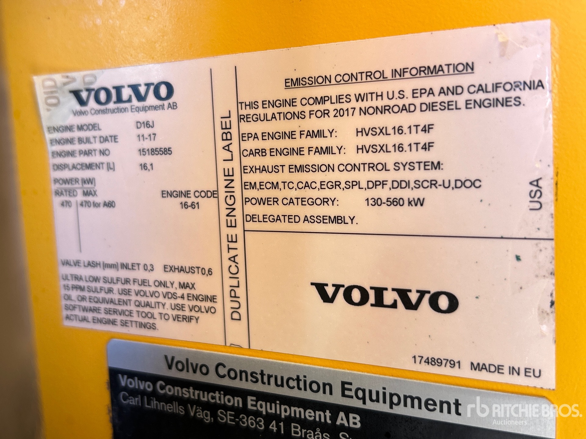 2018 Volvo A60H