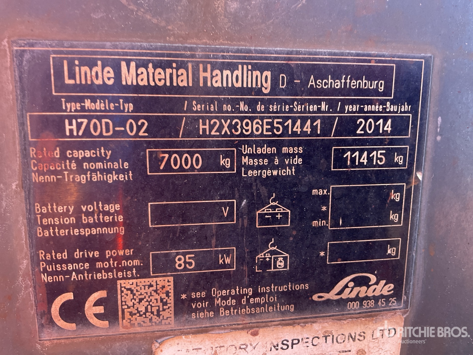 2014 Linde H70D-02