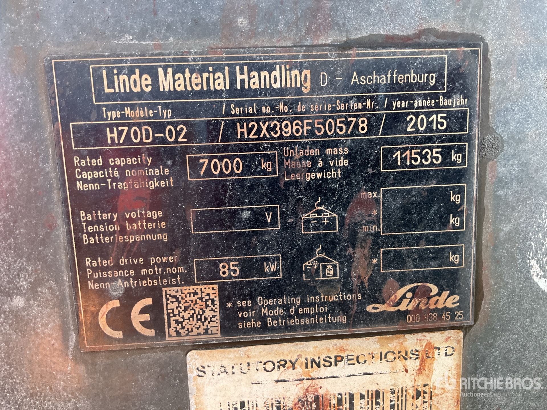 2015 Linde H70D-02