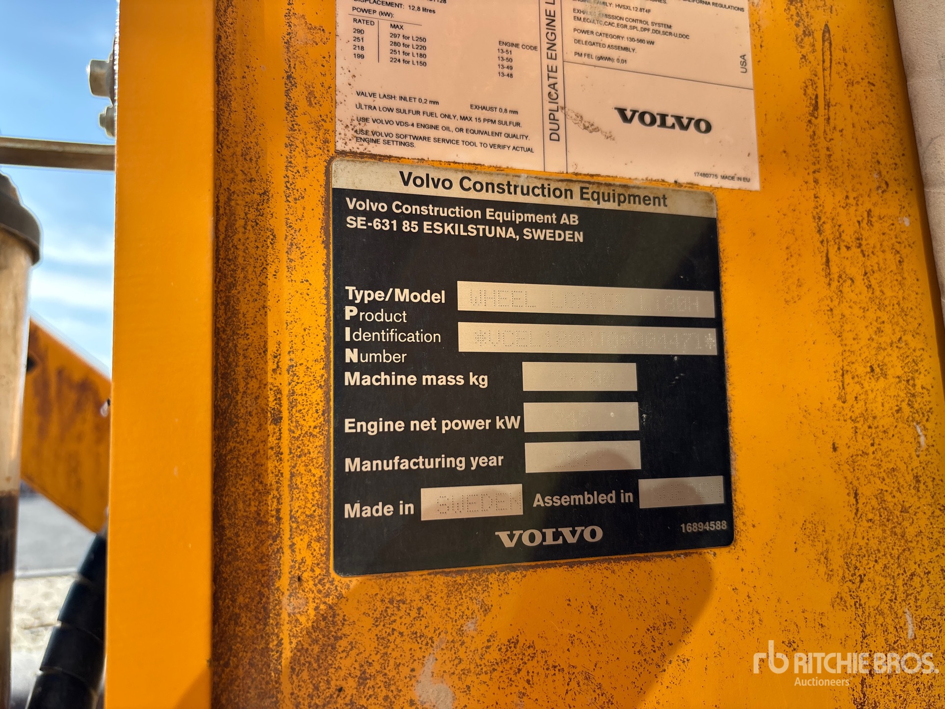 2017 Volvo L180H