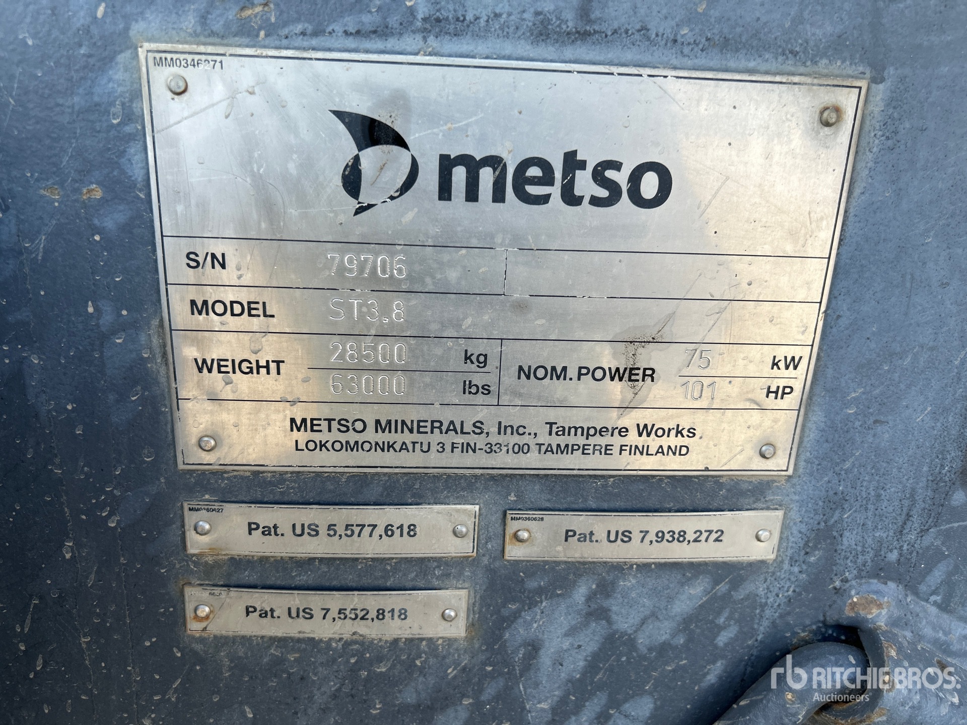 2017 Metso ST3.8