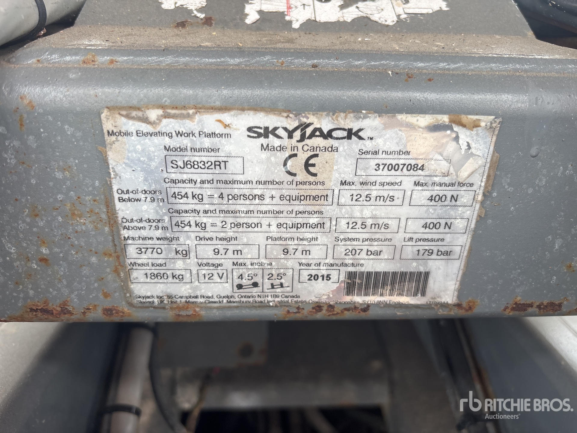 2015 Skyjack SJ6832RT
