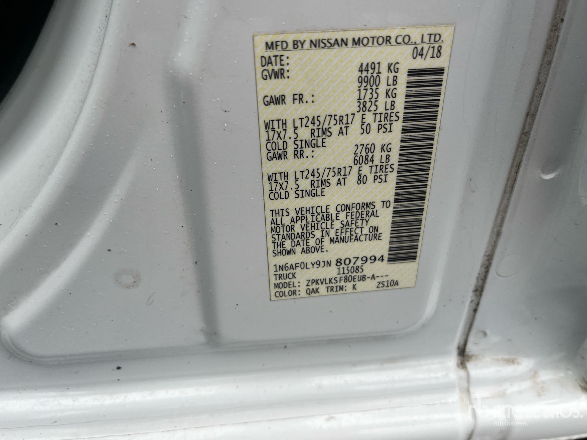 2018 Nissan NV2500HD