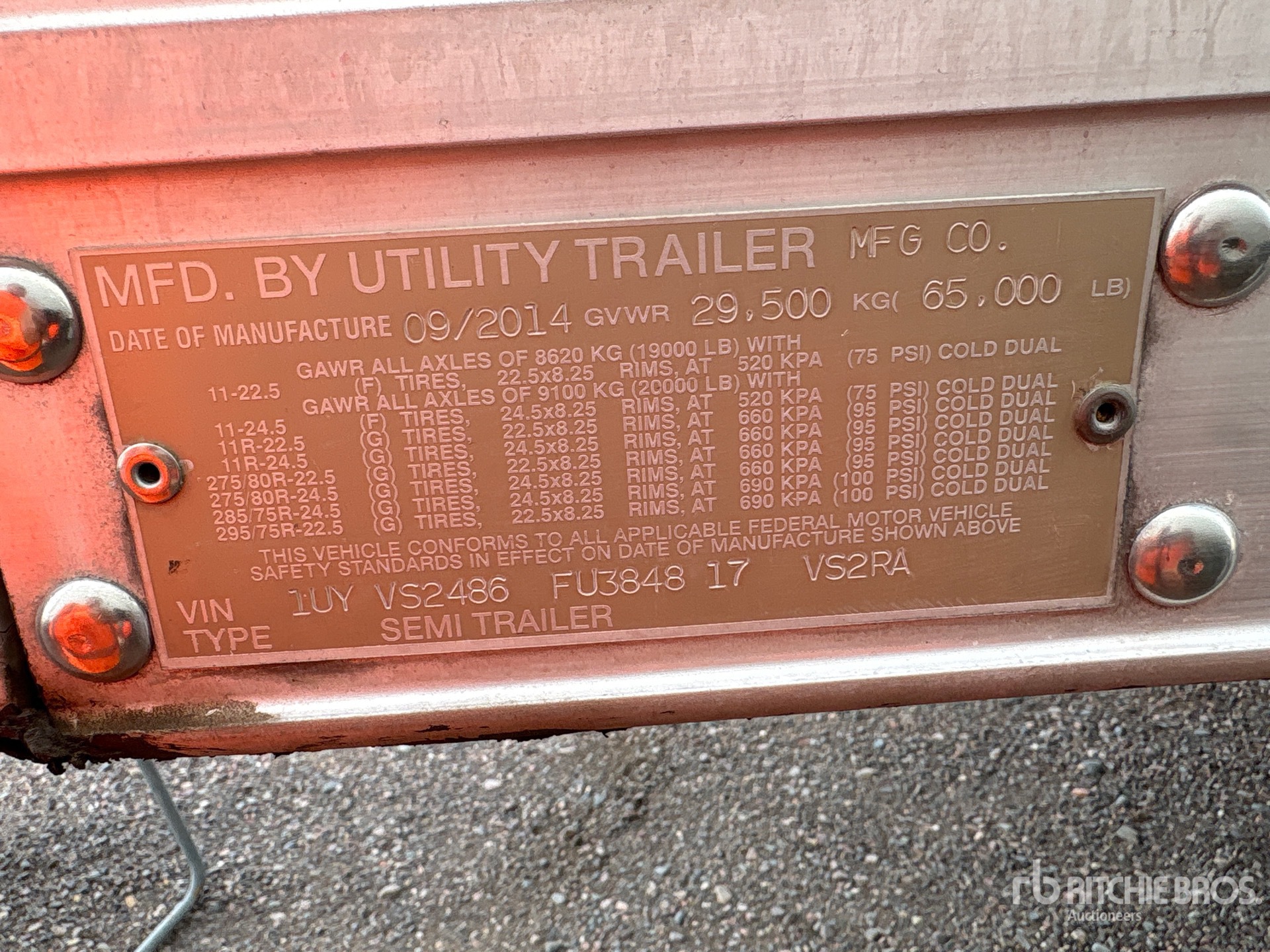 2015 Utility VS2RA