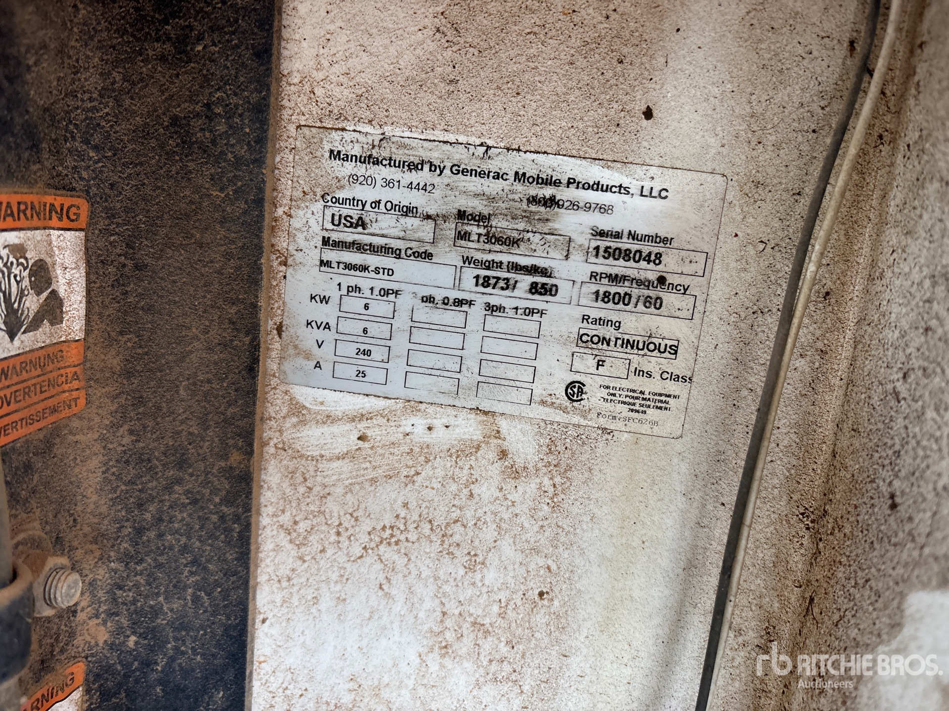 2016 Generac MLT3060K