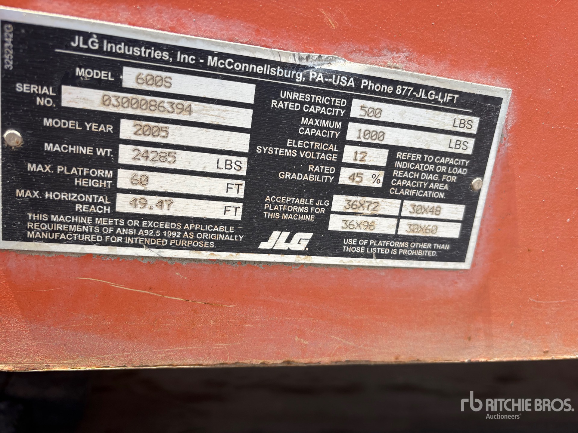 2005 JLG 600S