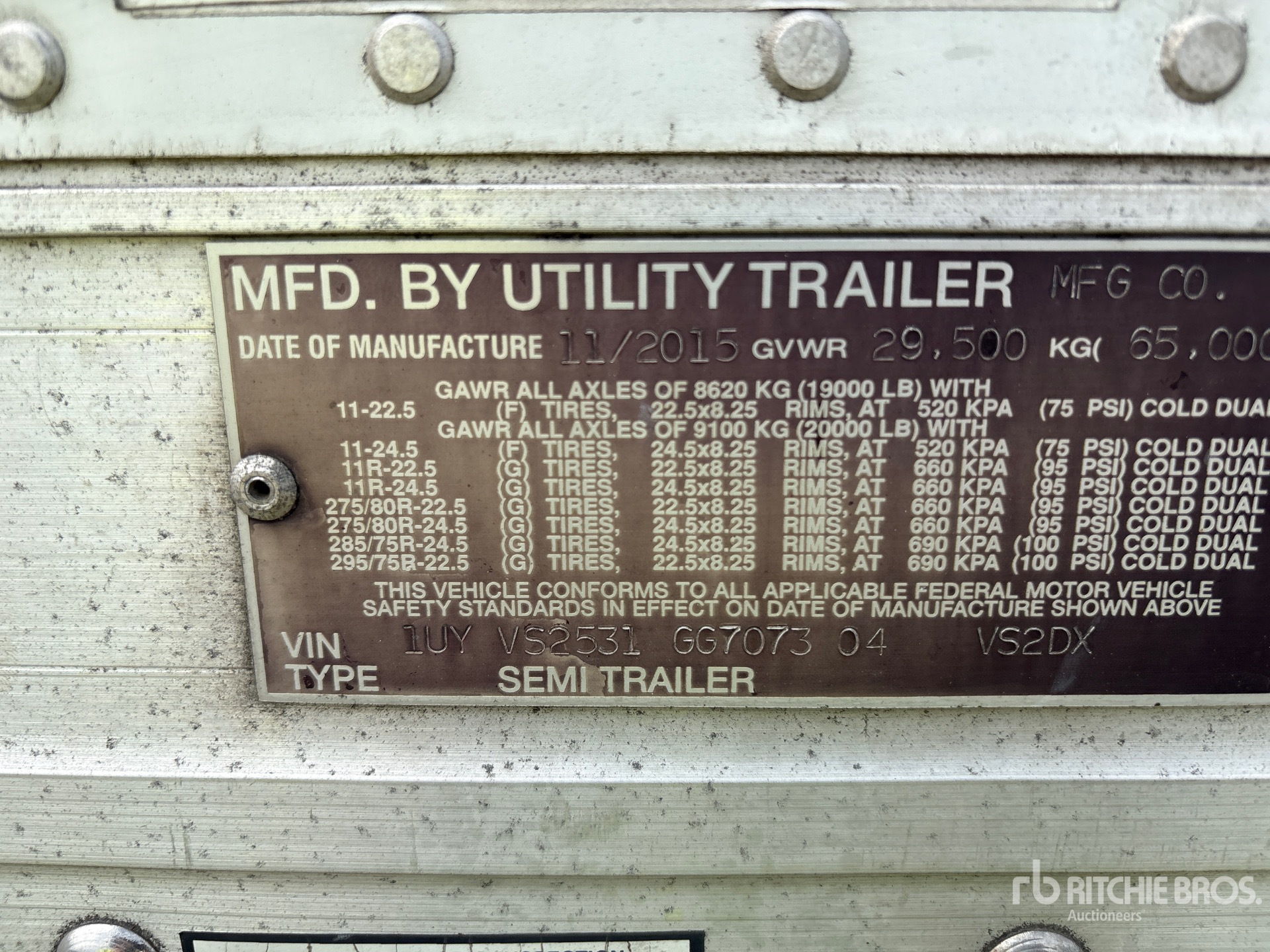 2016 Utility VS2DX
