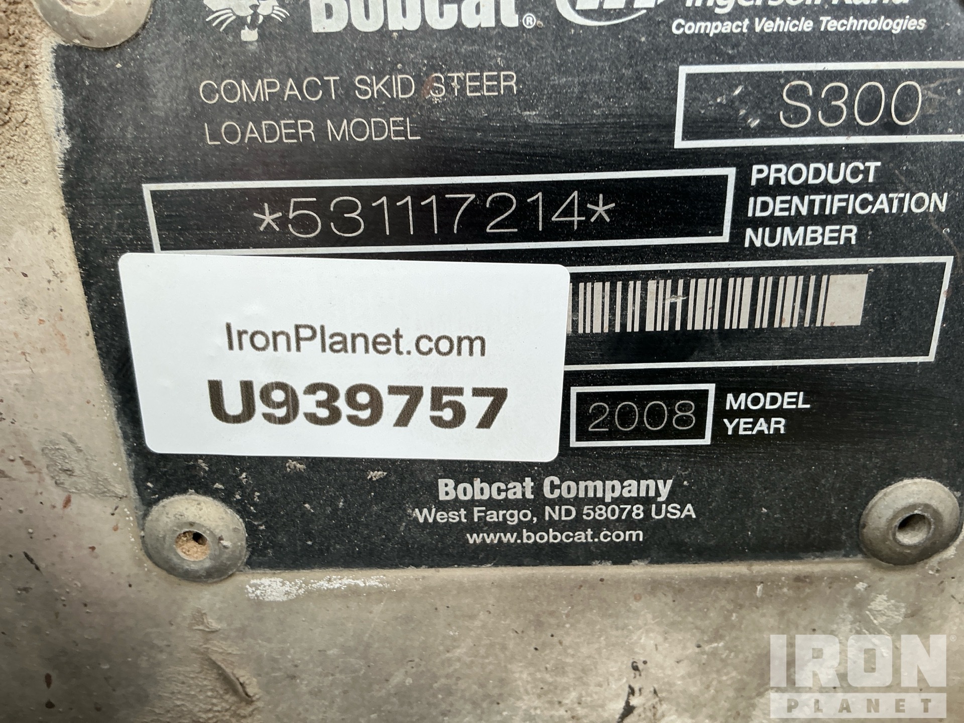2008 Bobcat S300