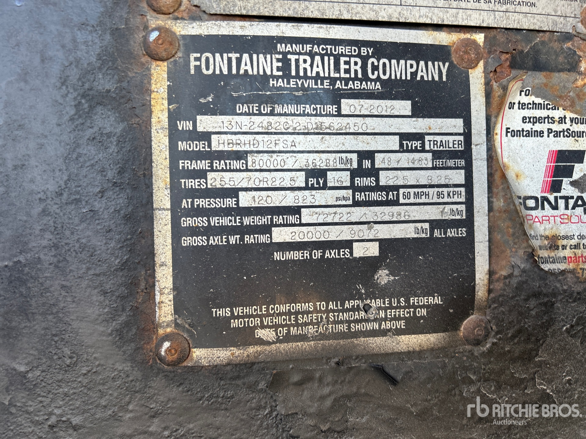 2013 Fontaine 48 ft T/A