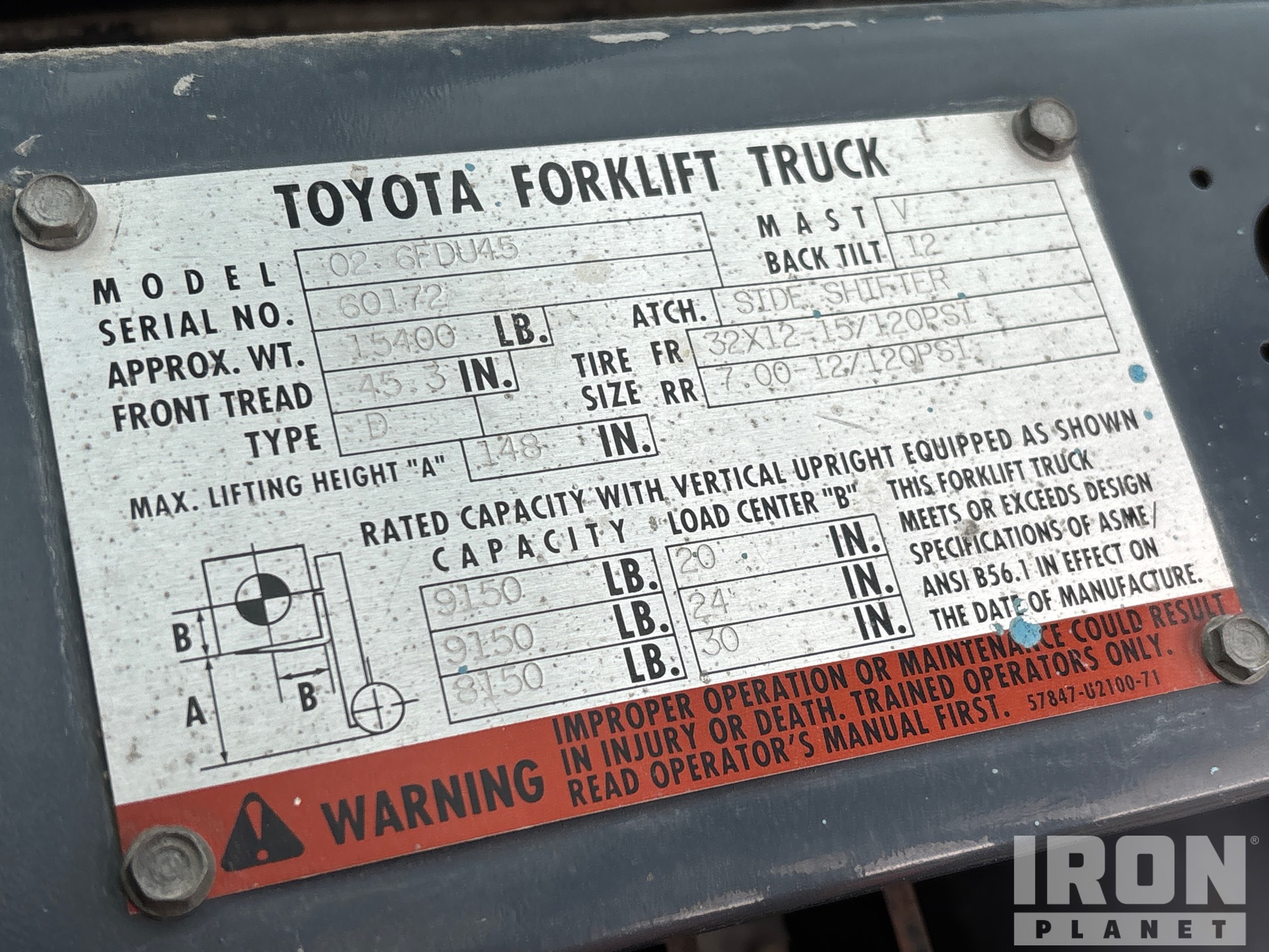 1998 Toyota 6FDU45