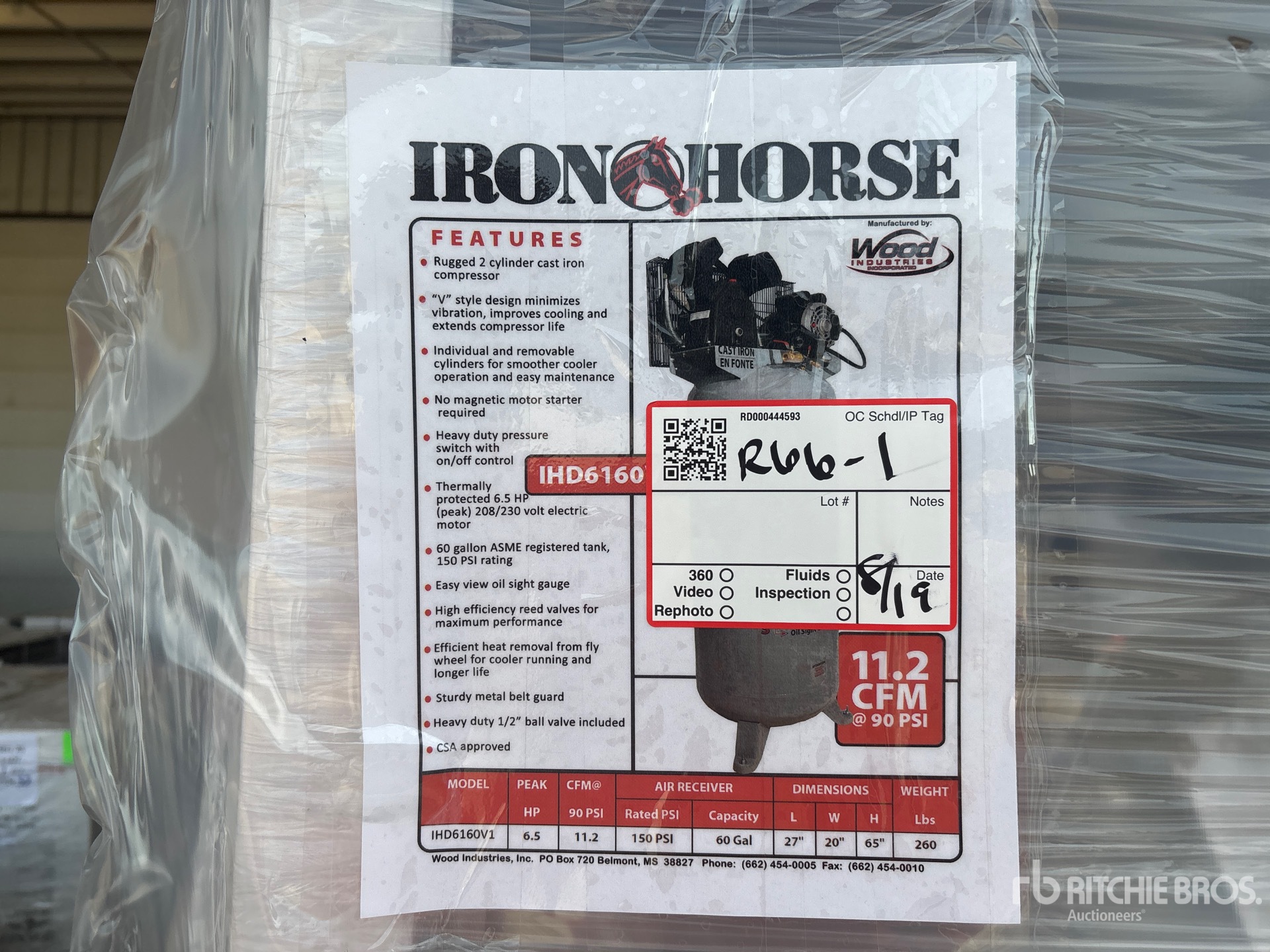 Iron Horse 11.2 CFM SKID-MOUNTED ELECTRIC  ...