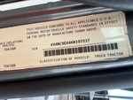General Appearance with Motor Vehicle Safety Standards Label