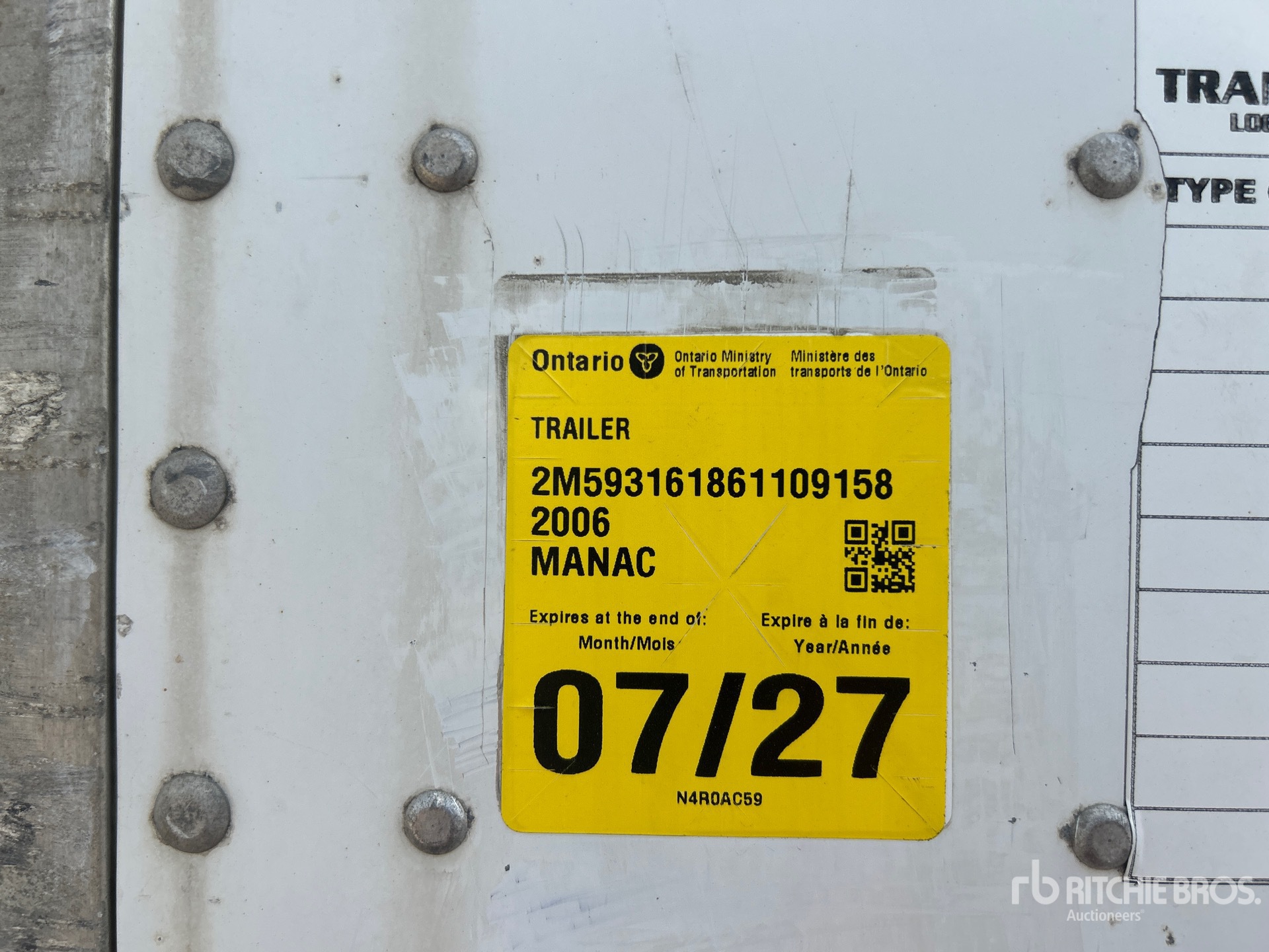 2006 Manac 53 FT X 102 IN TRI/A HEATED