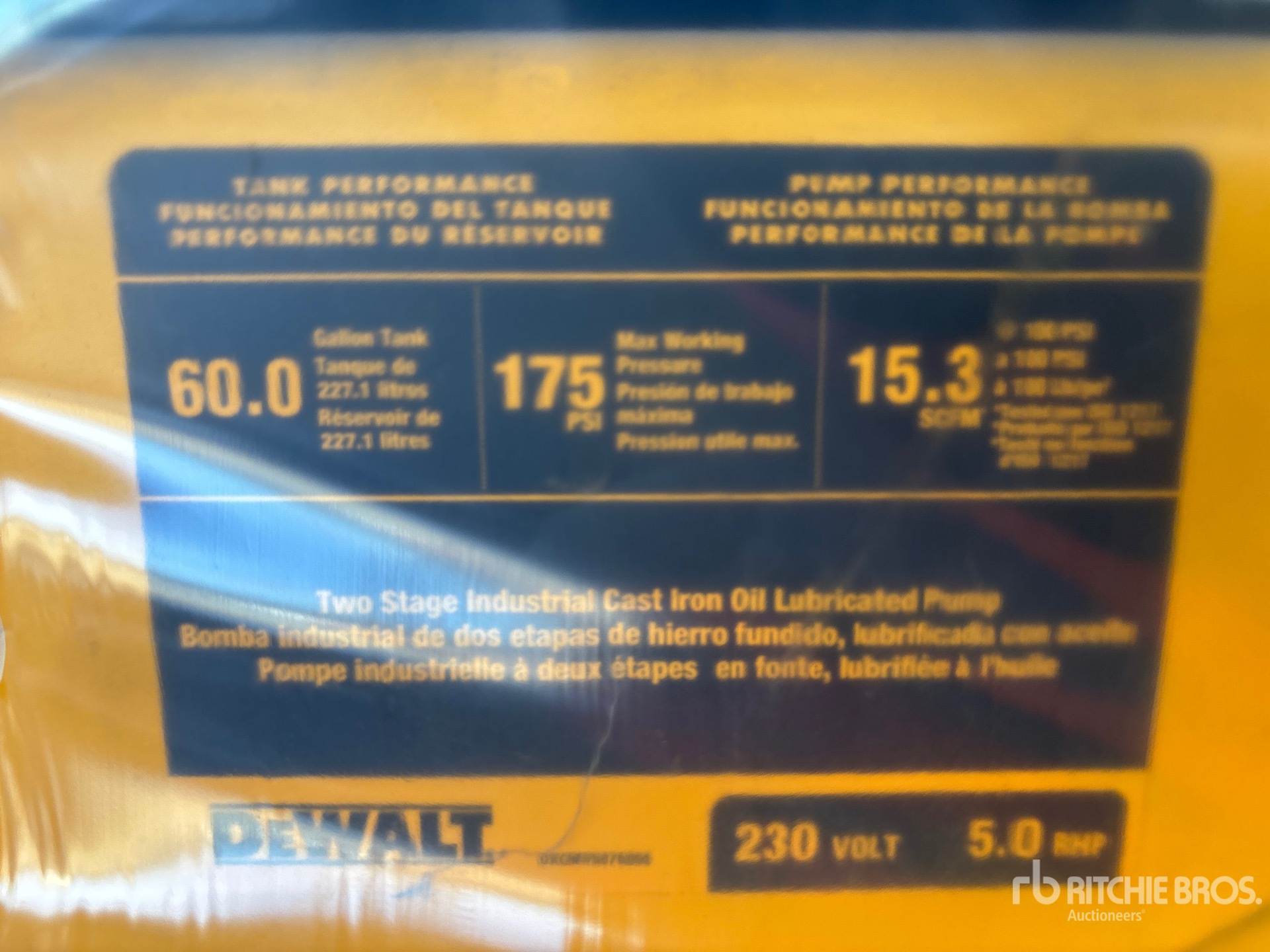 Dewalt 15.3 CFM SKID-MOUNTED ELECTRIC  ...