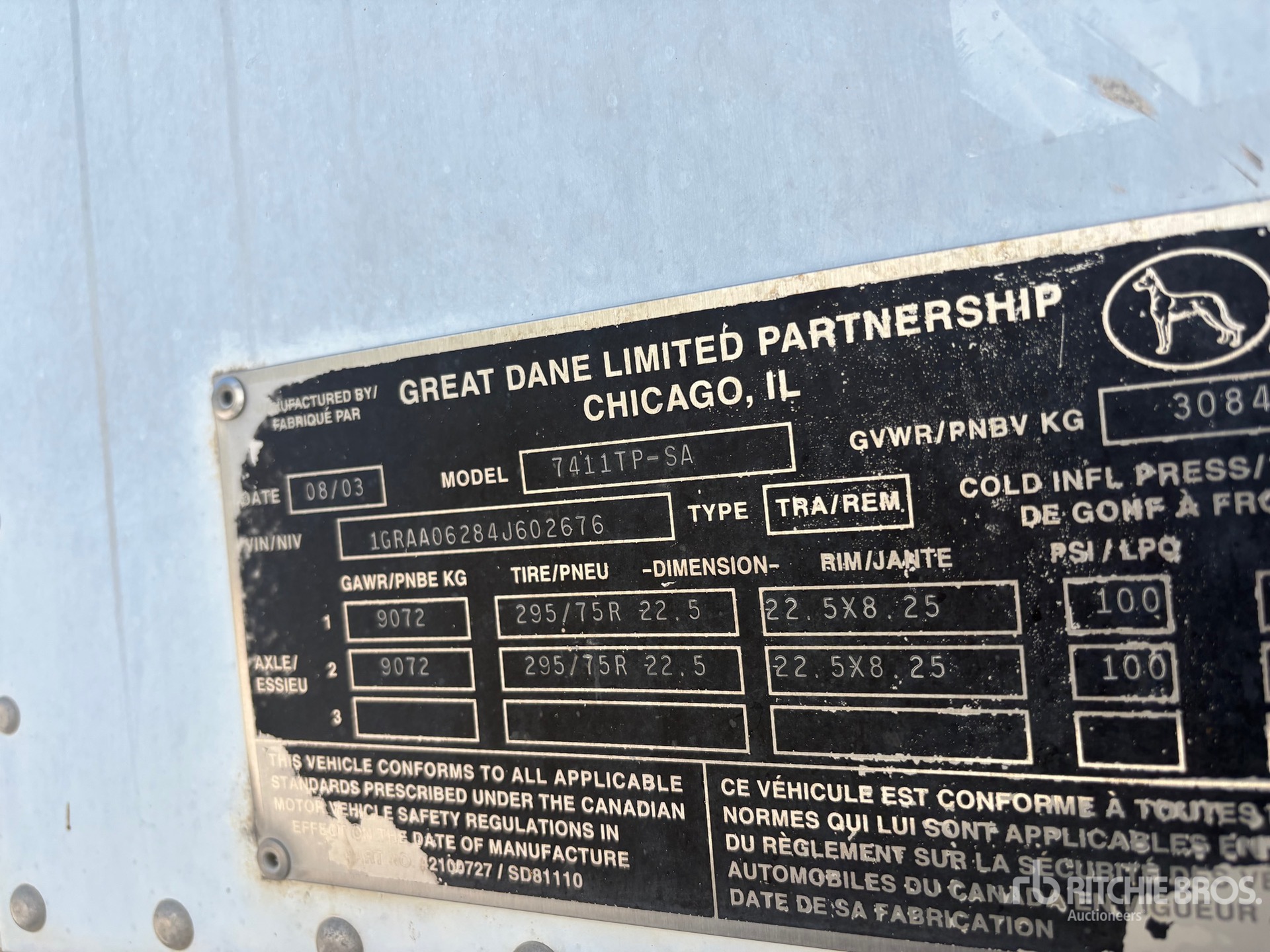 2004 Great Dane 7411TP-SA