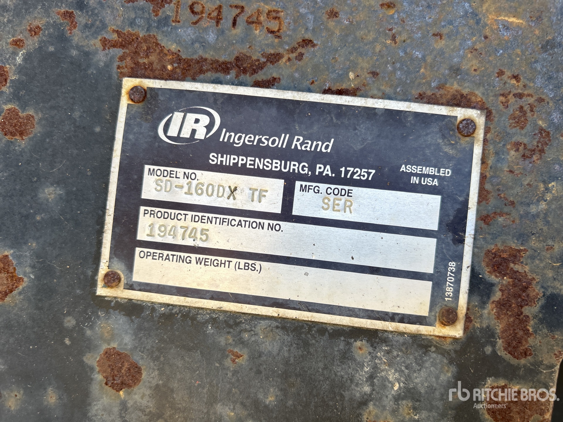 2007 Ingersoll Rand SD160DX