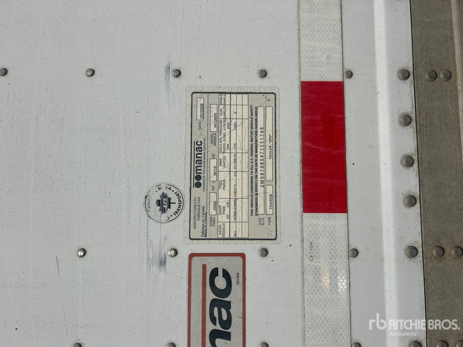 2007 Manac 28 FT X 102 IN S/A