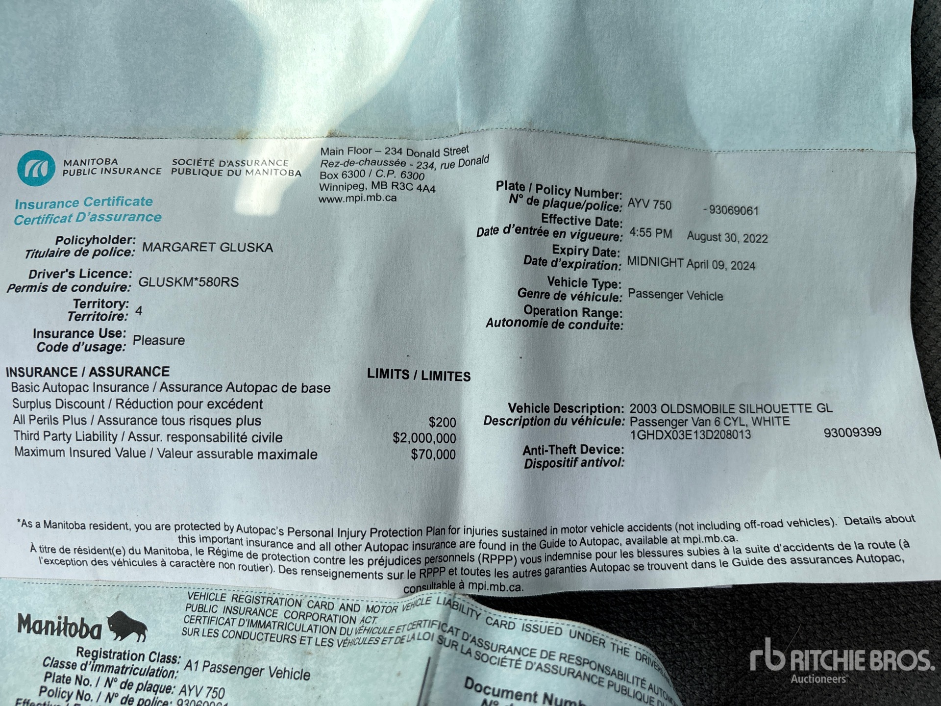 2003 GMC OLDS MOBILE SIL