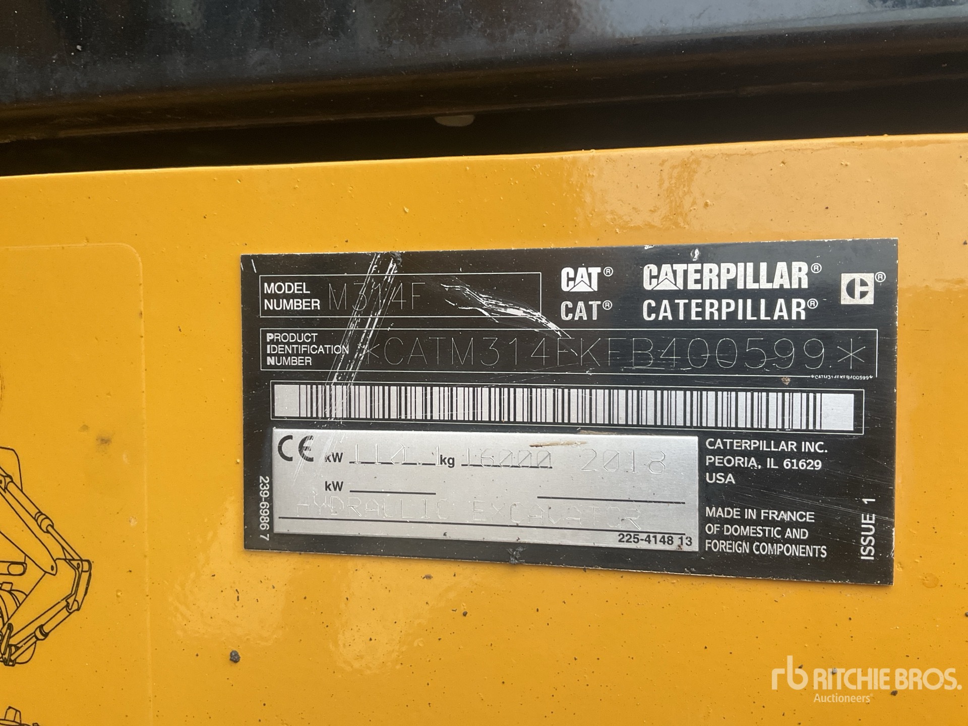 2018 Caterpillar M314F