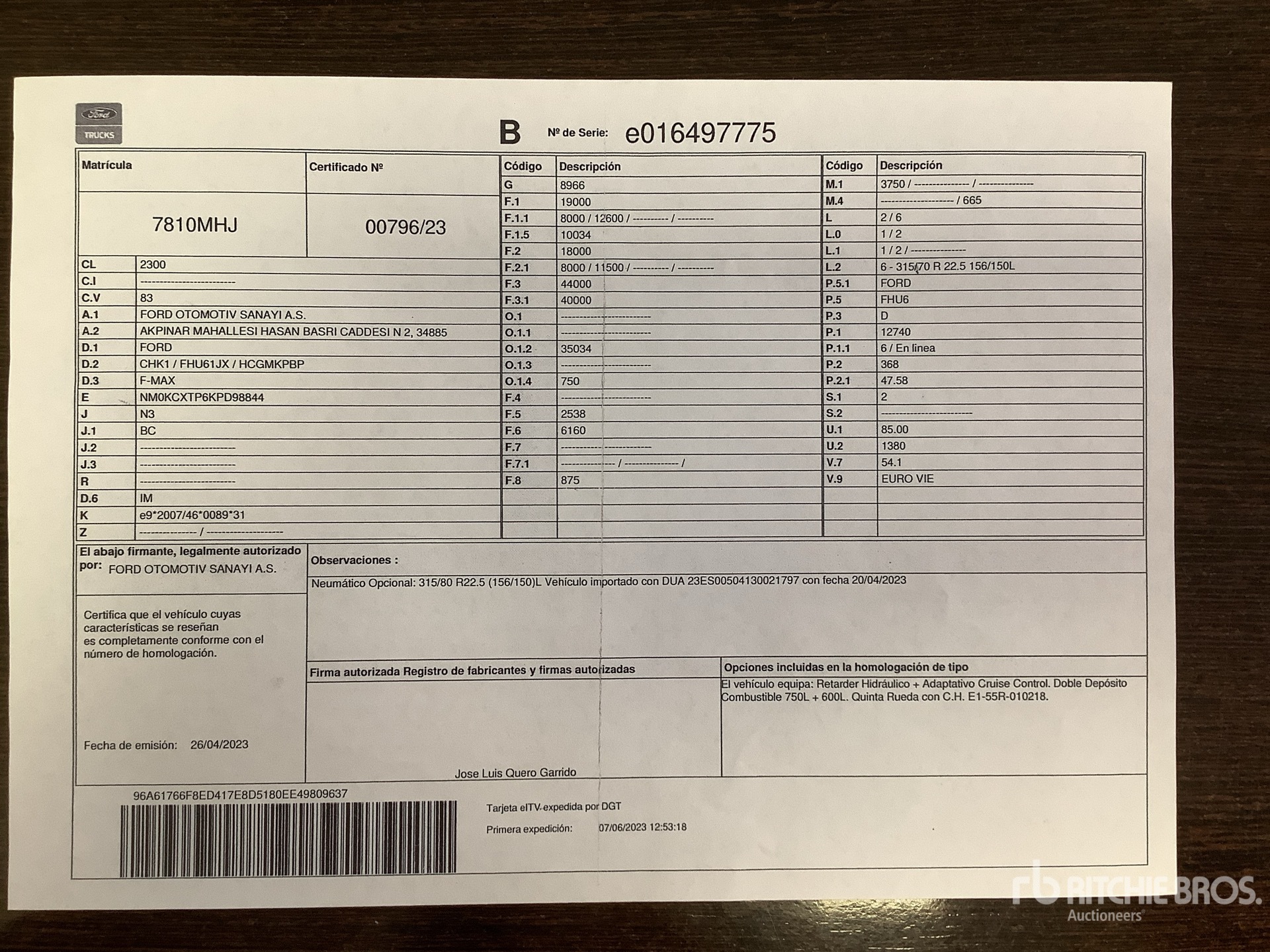2023 Ford F-MAX 500