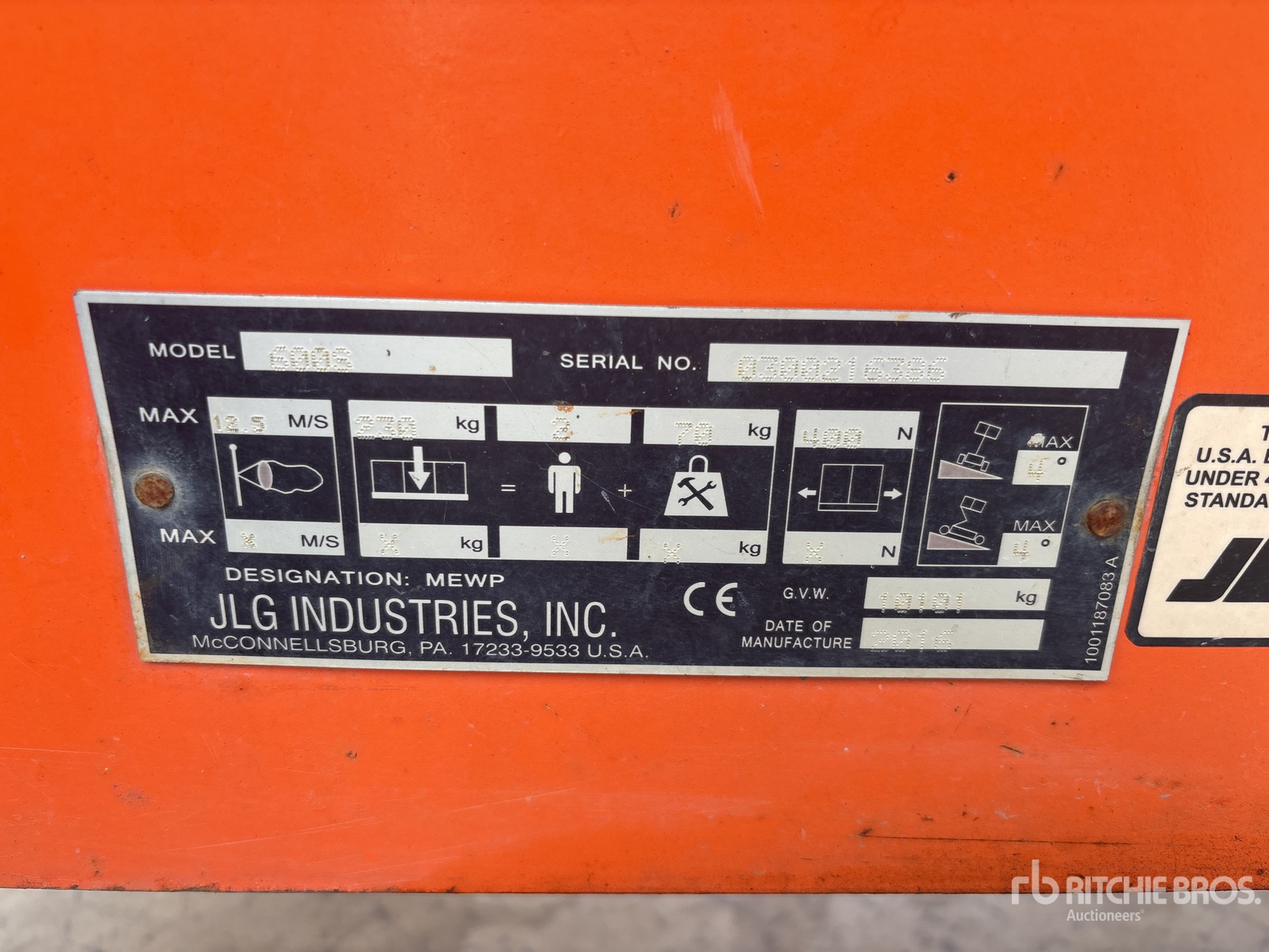 2016 JLG 600S