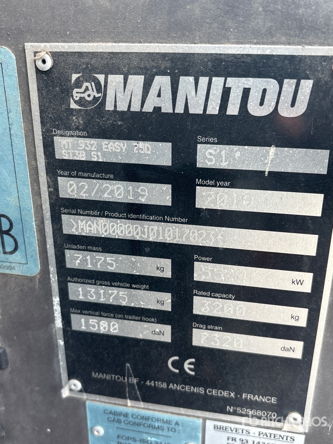2019 Manitou MT932