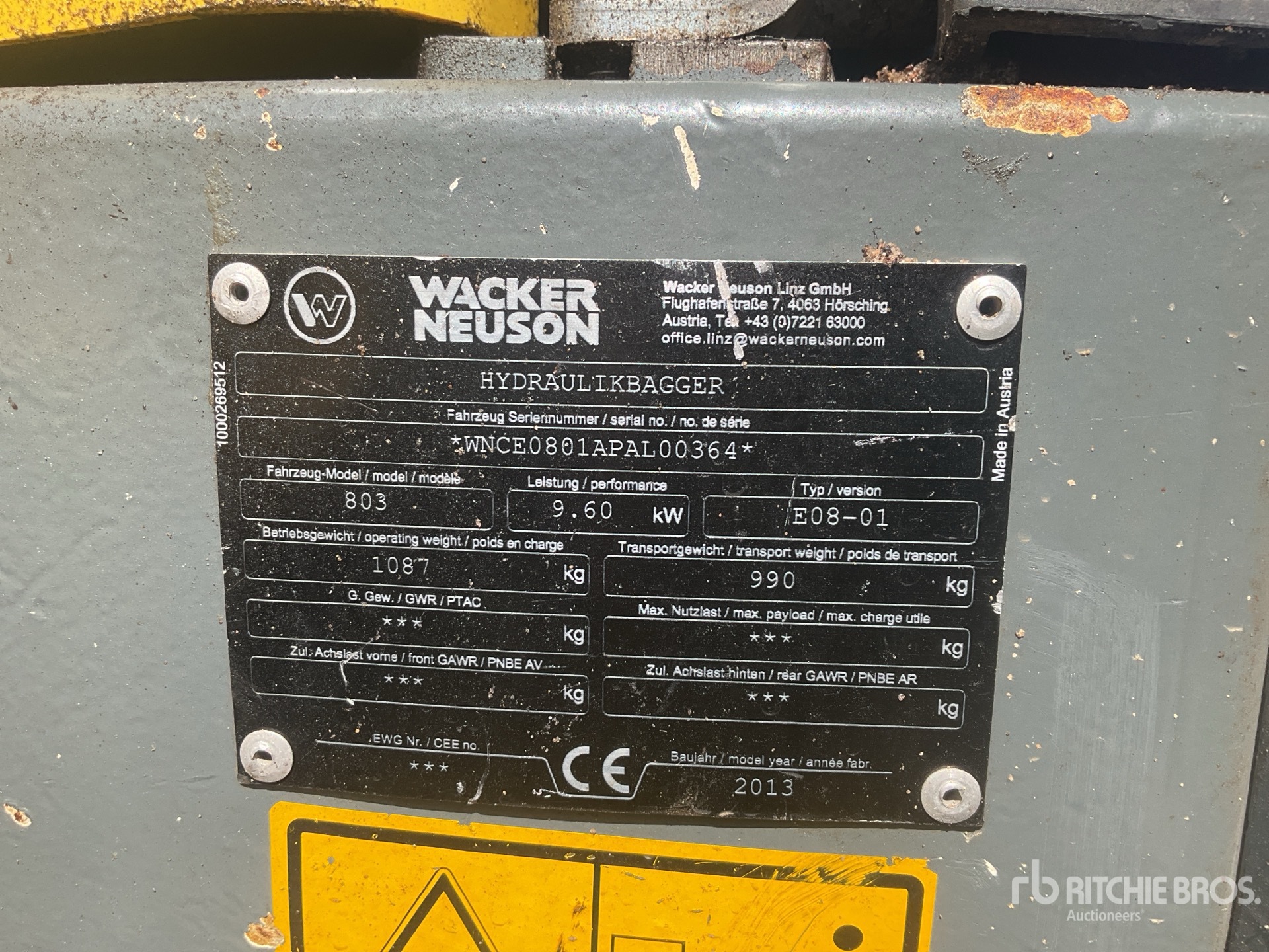 2013 Wacker Neuson 803