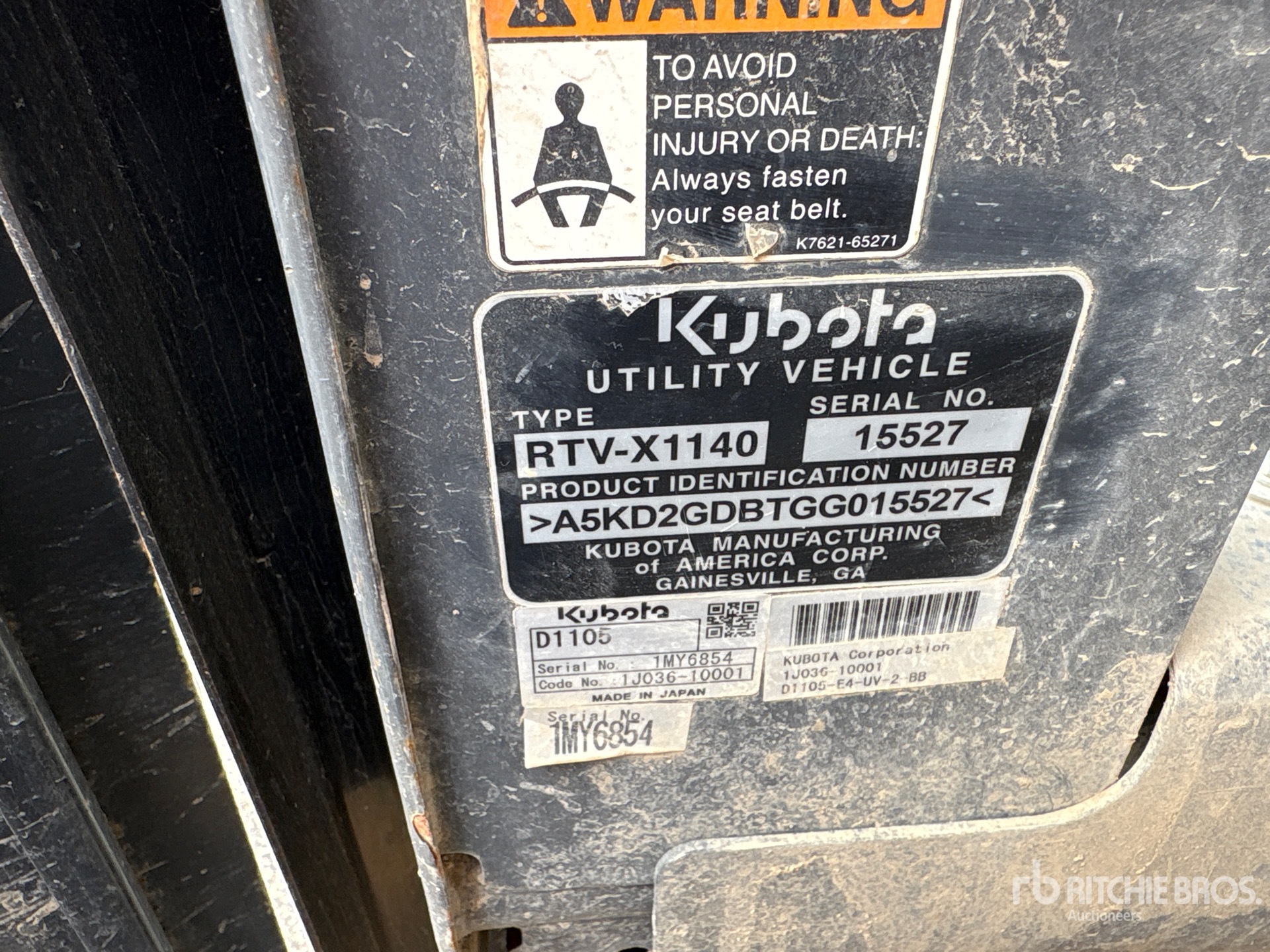 2016 Kubota RTV-X1140