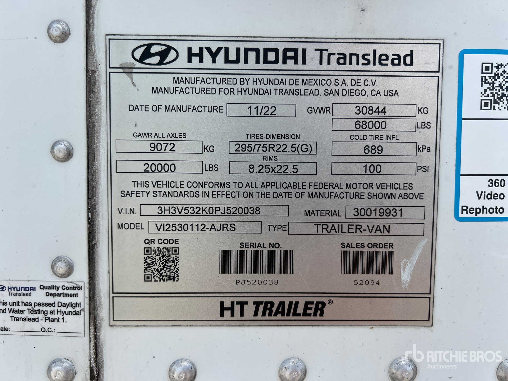 2023 Hyundai 53 FT X 102 IN T/A