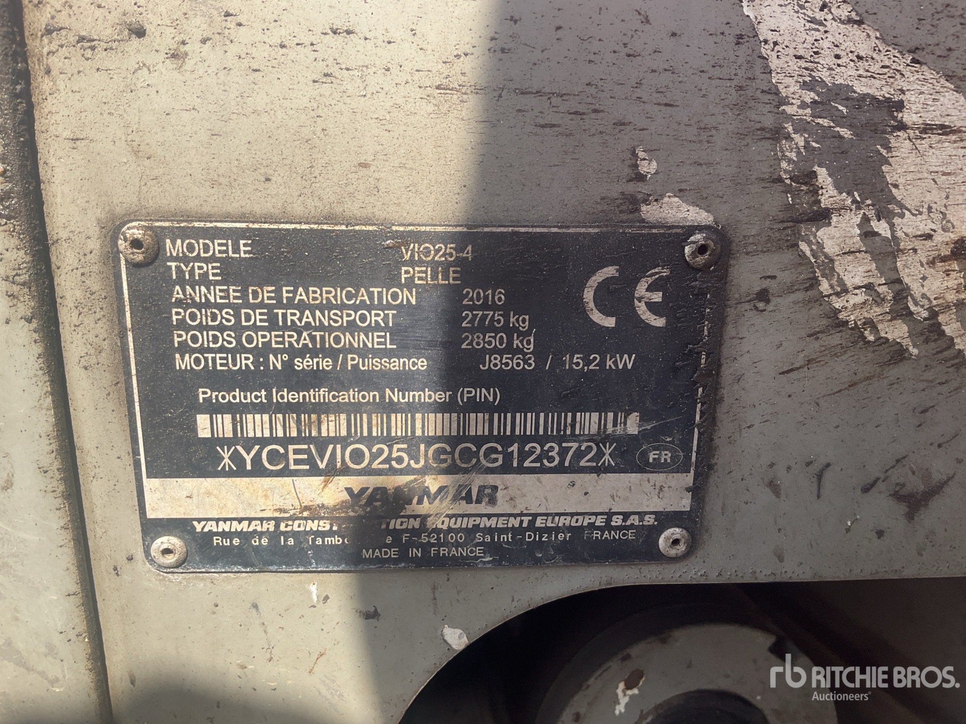 2016 Yanmar VIO25-4