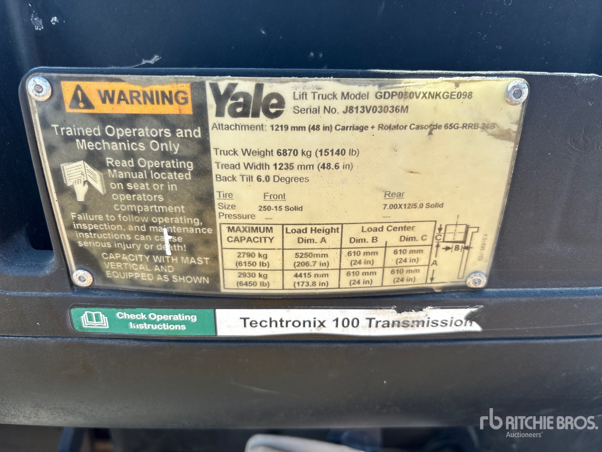 2015 Yale GDP080VX