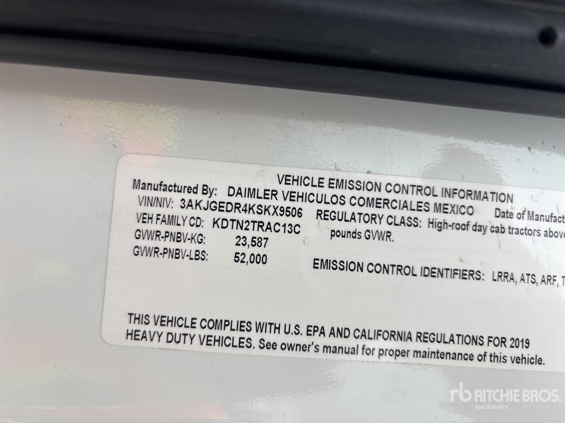 2019 Freightliner CASCADIA 125