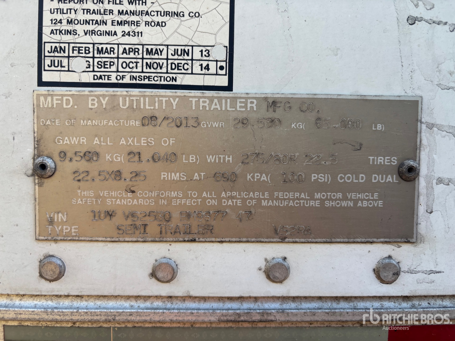 2014 Utility VS2RA