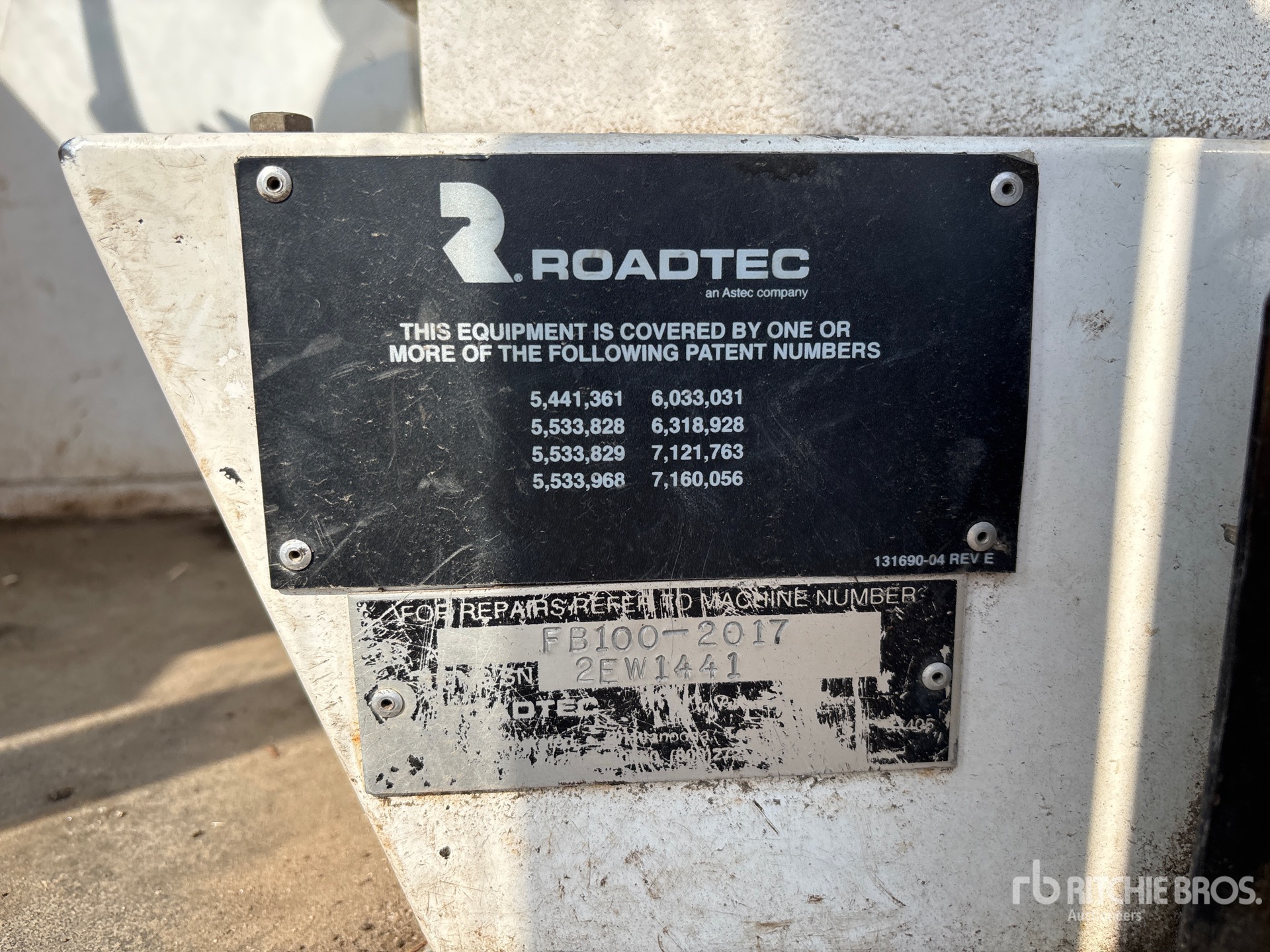 2016 Roadtec / Astec FB-100