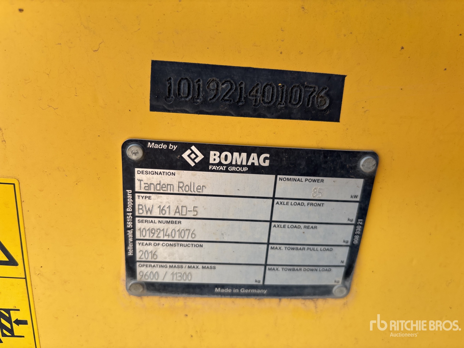 2016 Bomag BW161AD-5