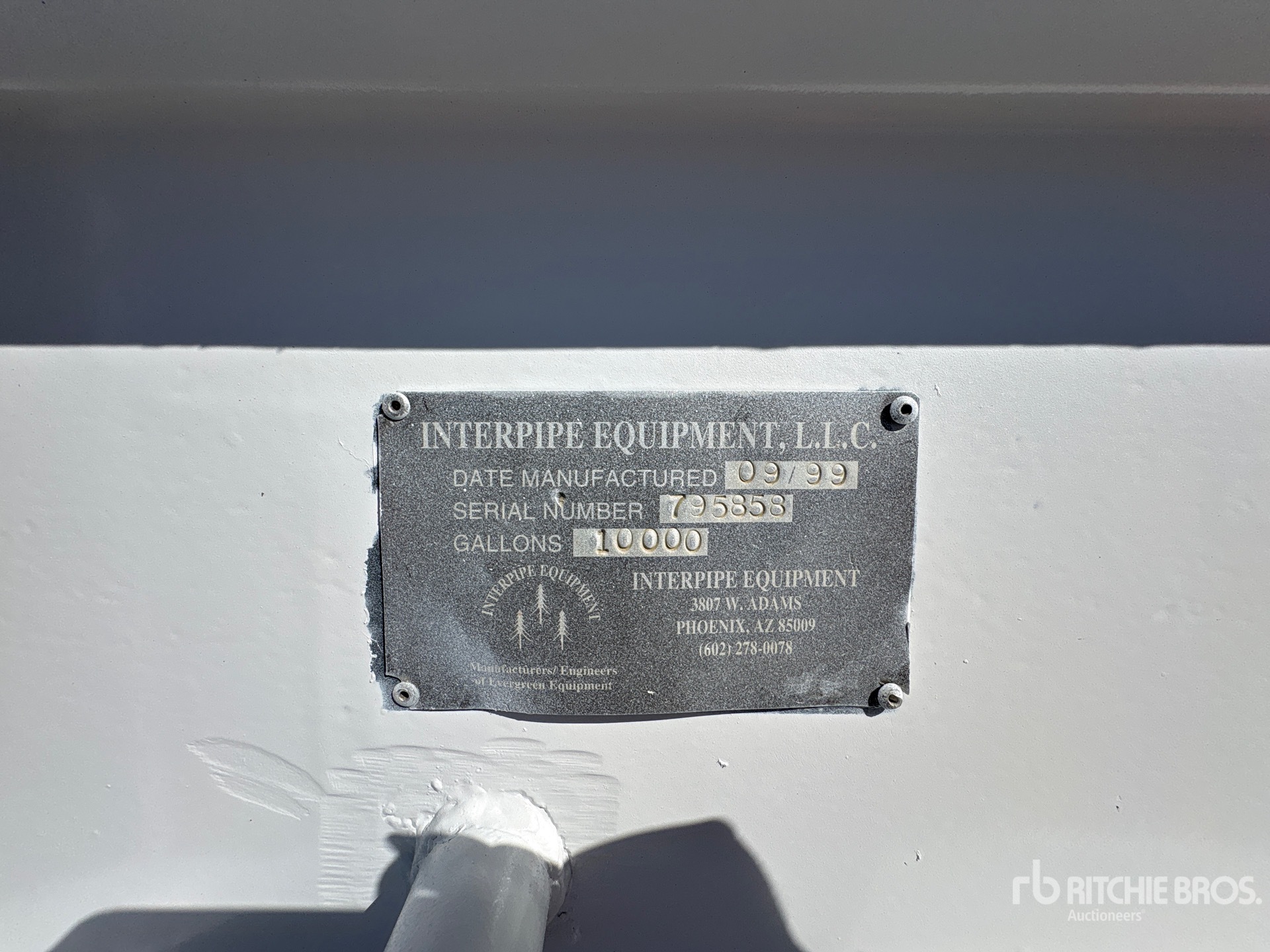 1999 Interpipe 10000 GAL S/A PORTABLE